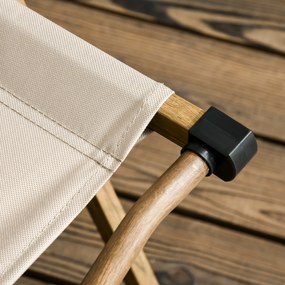 Outsunny Scaun de camping scaun de pescuit pliabil cu brate tesatura Oxford si structura otel 54 x 59 x 78 cm Kaki | Aosom Romania