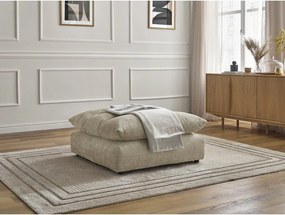 Taburet bej cu tapițerie din chenille Neil – Bobochic Paris