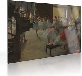 Tablou pe sticlă - Edgar Degas, The Dance Class, reproducere (70x50 cm)