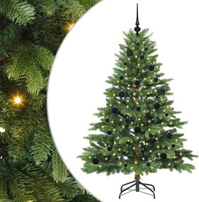vidaXL Brad de Crăciun artificial cu 150 LED Verde 150 cm PE și PVC