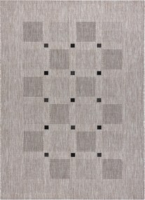 Covor sisal Floorlux 20079 Pătrat argintiu si negru - SECUNDAR-COTATI PRODUSUL