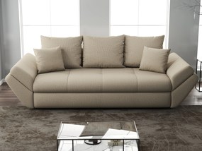 Canapea extensibilă dumonde cu ladă de depozitare si sezut confortabil din spuma high-density, Loana Enjoy Camel 250x100 cm