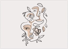 Tablou - Line art facials (70x50 cm)