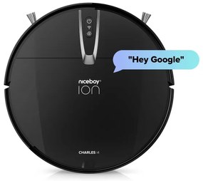 Niceboy ION Charles i4 - Aspirator robot inteligent 2în1 4400 mAh Wi-Fi negru +