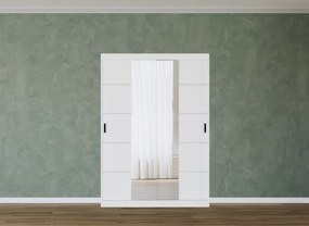 Dulap alb cu oglinda mica dormitor - Blanco - 8 - 138 cm