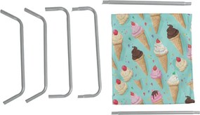 Sezlong de plaja pliabil SAND ICE CREAM, colorat