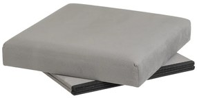 Taburet gri deschis cu tapițerie din catifea Estela – Casa Selección