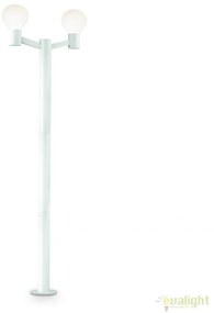 Stalp modern de exterior cu protectie IP44 CLIO PT2 alb 147086