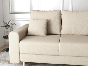 Canapea extensibilă dumonde cu ladă de depozitare si sezut confortabil din spuma high-density, Kronos Enjoy Camel 210x100 cm