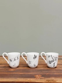 Set 3 cani din ceramica, Trip