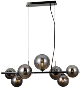 ITALUX PND-406007-7A-BCR - Lustră pe cablu CANELLO 7xG9/5W/230V negru