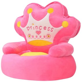 Scaun din plus pentru copii, Princess, roz printesa