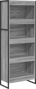 vidaXL Dulap pentru cărți Gri Sonoma 80 x 30 x 155 cm Lemn compozit