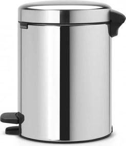 Resigilat: Cos de gunoi cu pedala Brabantia NewIcon 649010, 5 L, Inchidere lina, Baza anti-derapanta, Inox