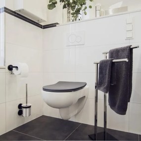 WENKO 23828100-Capac WC SEDILO 45,2x36,2 cm gri/argintiu