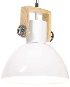 vidaXL Lampă suspendată industrială, 25 w, alb, 30 cm, e27, rotund