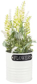 Floare artificiala Careen Lavender, Bizzotto, Ø10.5x28 cm, alb