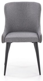 Scaun de bucaterie Kurt, gri/negru