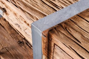 Consola design high-tech din metal si lemn masiv, Barracuda 145cm