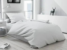 Lenjerie de pat creponata LUX alba cu nasture Dimensiune lenjerie de pat: 70 x 90 cm | 140 x 220 cm