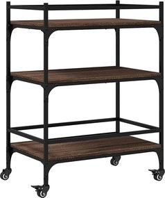 vidaXL Cărucior de bucătărie, stejar maro 65x40x86,5 cm lemn prelucrat