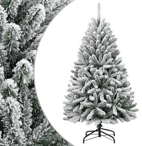 vidaXL Brad de Crăciun artificial cu balamale și zăpadă pufoasă 150 cm