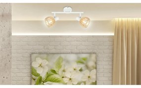 Plafonieră albă-în culoare naturală ø 10 cm Atarri – Candellux Lighting