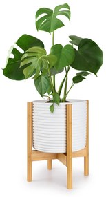 Deventer, suporturi pentru plante, pentru ghivece cu flori de 20,3-30,5 cm Ø, 2 înălțimi, frânghii de bambus
