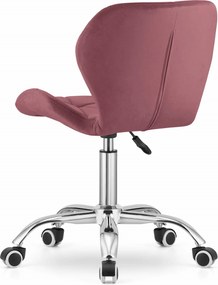 OFERTA Scaun de birou roz inchis AVOLA VELVET II. calitate