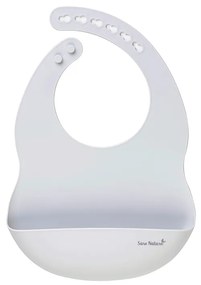 Baveta din silicon cu buzunar, ajustabila,   Nordic   - Grey