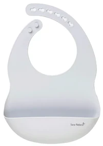 Baveta din silicon cu buzunar, ajustabila,   Nordic   - Grey