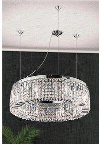 Lustra cristal Asfour design modern de lux Ring 80cm chrome plated