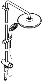 GROHE 26680001 - Sistem de duș VITALIO START SYSTEM 250/390 mm, corp metalic cu finisaj cromat