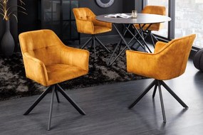 Set de 2 scaune pivotante Loft, galben mustar