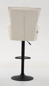 HR250W Scaun Crem Boucle Bază Neagră