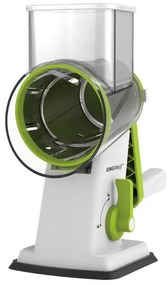 Răzătoare manuală cu 3 atașamente Kinghoff KH 1960, oțel inoxidabil, alb/verde