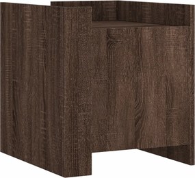 vidaXL Noptieră, stejar maro, 45x50x50 cm, lemn prelucrat