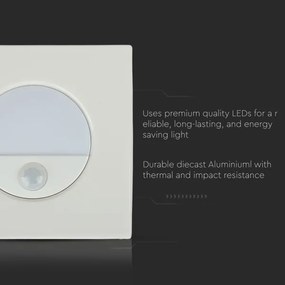 Corp de iluminat LED pentru scări cu senzor de mișcare LED/3W/230V 4000K alb
