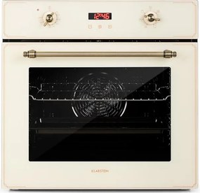 Klarstein Elizabeth, cuptor încorporat, design retro, 6 funcții, 50 - 250 ° C, crem
