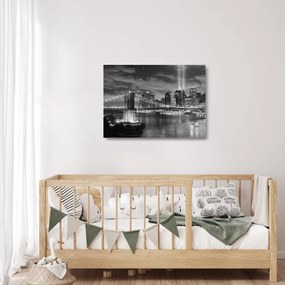 Tablou pe sticlă - Podul Brooklyn (70x50 cm)