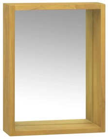 338243 vidaXL Dulap cu oglindă, 30x10x40 cm, lemn masiv de tec