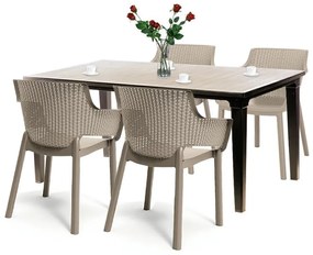Set mobilier de grădină Fueva 4+1 cappuccino