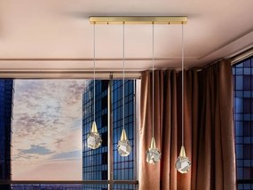 Lustra cu 4 Pendule LED design modern decorativ Aquaria auriu