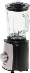 Blender Mesko MS 4080, 1200 W, 1,5 l, 21 000 rpm, 6 lame, 2 viteze + funcție puls, capac cu orificiu, inox/negru