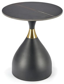 Masa de cafea Scalita, neagra/aurie