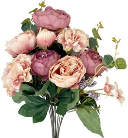 Bujori roz artificiali ROSEWOOD, 45cm