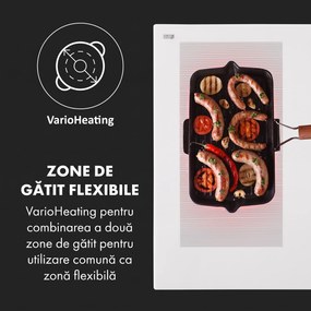 Klarstein Delicatessa 90 Hybrid, plită încorporată, inducție, 5 zone, 7400 W, neagră