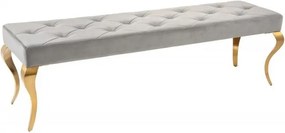 Banca eleganta Modern Barock 170cm, gri / auriu
