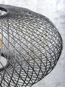 Lampadar eco din bambus Cango L natur/ negru, 60x25cm