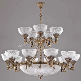Candelabru Elegante cu 15 Brate, Desing Clasic, Finisaj Bronz Antic - Bussy Lighting 3038-52-15